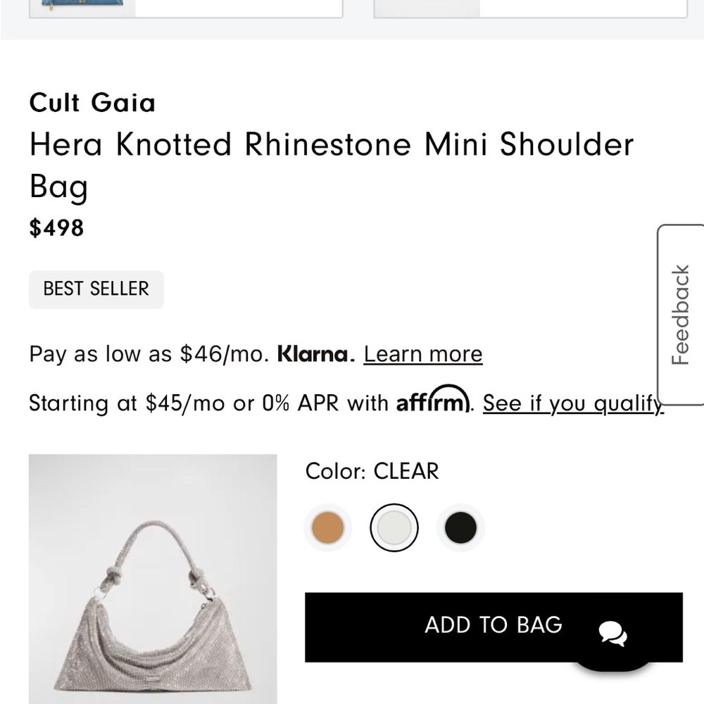 Cult Gaia Rhinestone Mini Shoulder Bag